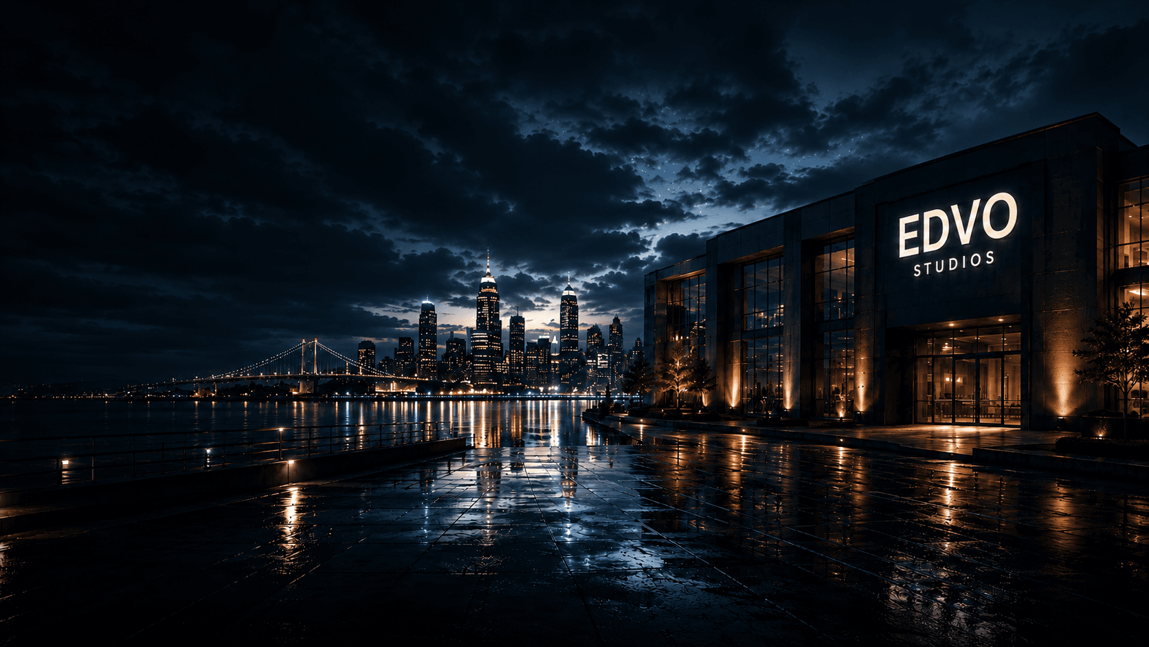 EDVO Studios beside the city waterfront